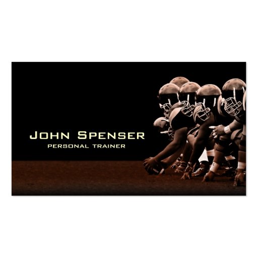 American football coach business card (front side)