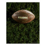 American football on grass, view from above posters