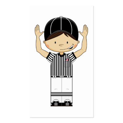 American Football Referee Bookmark Business Card by markmurphycreative