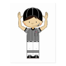 American Football Referee Postcard