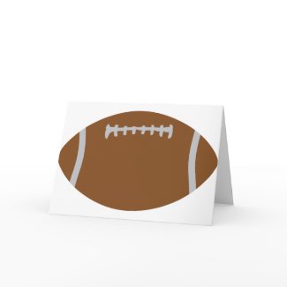 american football rugby ball illustration card