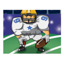 American Football Star Post Card