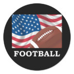 American Football Round Stickers