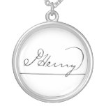 American Founding Father Patrick Henry's Signature Custom Necklace