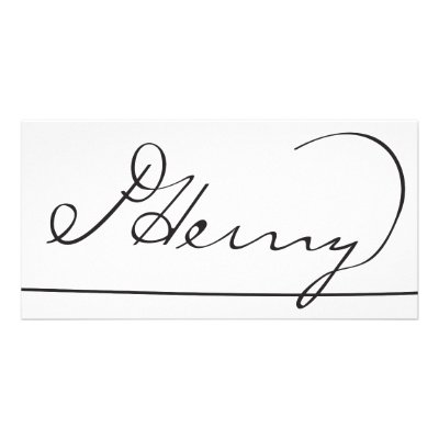 American Founding Father Patrick Henry's Signature Photo Cards by TheArts