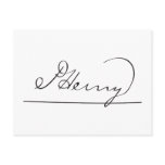 American Founding Father Patrick Henry's Signature Postcards