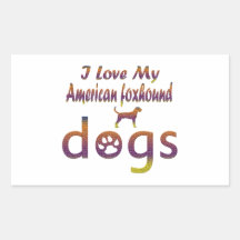 American foxhound designs sticker