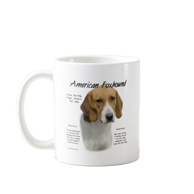 American Foxhound History Design Coffee Mug by GreyWolfCreation