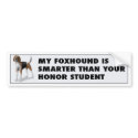 American Foxhound Honor Student bumpersticker