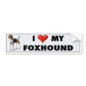 American Foxhound Love Sticker bumpersticker