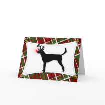 American Foxhound Reindeer Christmas Card