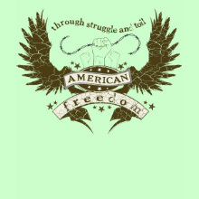 American Freedom Graphic Tee - 1776 'Through Struggle & Toil'