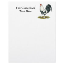 American Game Silver Blue Cock Custom Letterhead