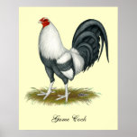 American Game Silver Blue Cock Posters