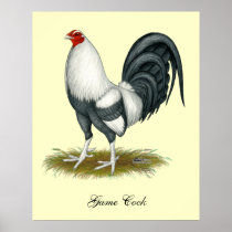 American Game Silver Blue Cock Posters