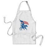 American general riding horse with Flag aprons