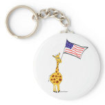 American Giraffe Key Chains