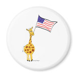 American Giraffe Refrigerator Magnet
