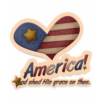 God Shed His Grace On Thee America T-shirts