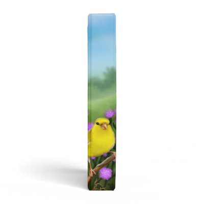 American Goldfinches in Thistles Avery Binder by twopurringcats