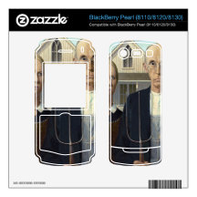 American Gothic by Grant DeVolson Wood Decals For BlackBerry