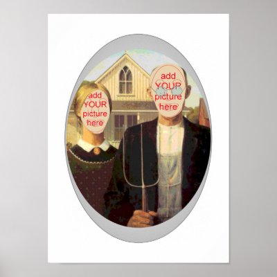 American Gothic Carnival Cutout Poster by partyanimals