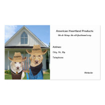 American Gothic Dogs/Labs Funny Business Card business cards