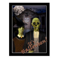 American Gothic Halloween Postcard