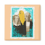 AMERICAN GOTHIC KAYAKERS FRIDGE MAGNET