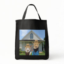 American Gothic Lab Tote bags