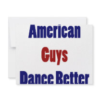 American Guys Dance Better invitations