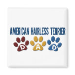 AMERICAN HAIRLESS TERRIER DAD Paw Print Magnet
