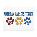 AMERICAN HAIRLESS TERRIER DAD Paw Print Postcards