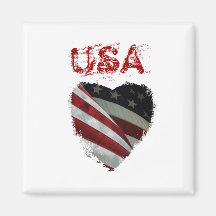 American Heart Flag Fridge Magnet