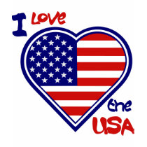 American Heart Flag "I Love the USA" t-shirts by windyone American Heart Flag "I Love the USA" t-shirts