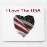 American Heart Flag Mouse Pads