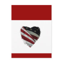 American Heart Flag Postcards