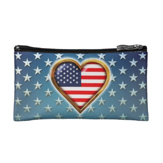 American Heart Makeup Bag