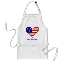 American heart USA Soccer lover US soccer gifts Apron