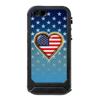 American Heart Waterproof Case For iPhone SE/5/5s