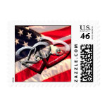 American Hearts Wedding Postage Love Military