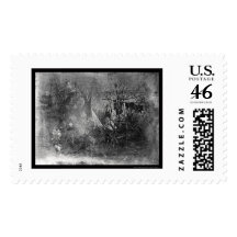 American Indian Camp Daguerreotype 1848 Postage