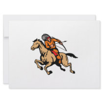 American Indian Riding Horse Bow And Arrow Custom Invites
