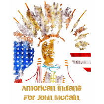 American Indians For John McCain t-shirts