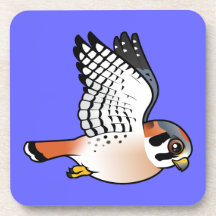 American Kestrel in flight Coaster