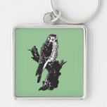 American Kestrel Sketch Premium Square Keychain