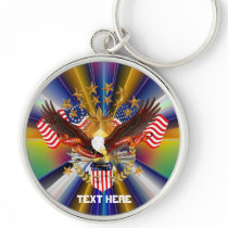 American   Key Chain Premium Round only