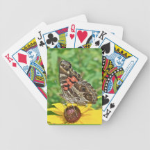 American Lady Butterfly - Vanessa virginiensis Bicycle Poker Deck