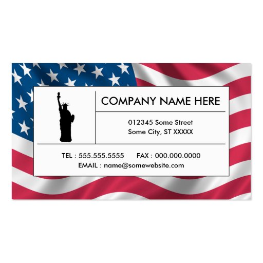 american liberty business card templates (front side)