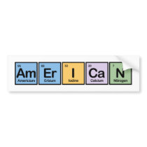 American made of Elements Bumper Sticker